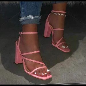 Women’s Pink Strappy Heels